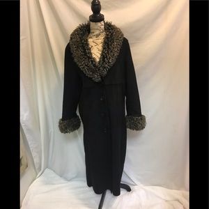 Womens long coat by Utex design.